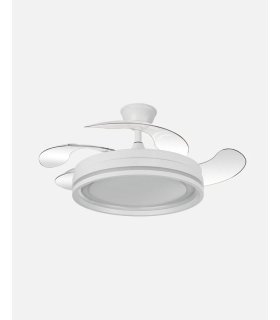 Ventilador Cerrato Blanco 107 cm  con aspas retráctiles