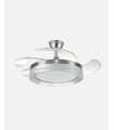 Ventilador Cerrato Niquel 107 cm  con aspas retráctiles
