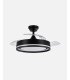 Ventilador Cerrato Negro 107 cm  con aspas retráctiles