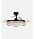 Ventilador Blondi 107 cm Negro/madera con aspas retráctiles