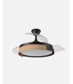 Ventilador Provenza 107 cm negro/haya con aspas retráctiles