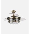 Ventilador Tornado Mini 91 cm Cuero con aspas retráctiles