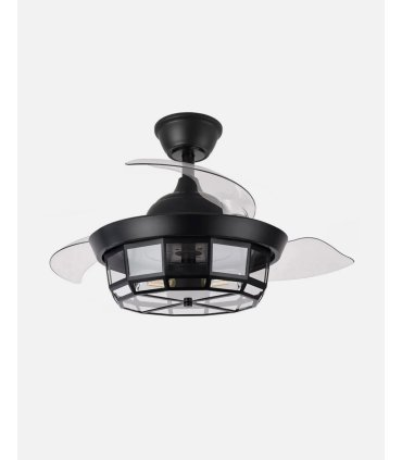 Ventilador Tornado Mini 91 cm Negro con aspas retráctiles