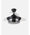Ventilador Tornado Mini 91 cm Negro con aspas retráctiles