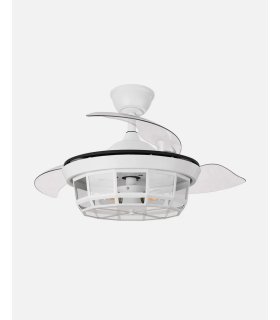 Ventilador Tornado Mini 91 cm Blanco con aspas retráctiles