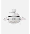 Ventilador Tornado Mini 91 cm Blanco con aspas retráctiles
