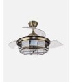 Ventilador Tornado 107 cm Cuero con aspas retráctiles