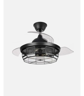 Ventilador Tornado 107 cm  Negro con aspas retráctiles