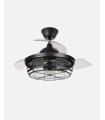 Ventilador Tornado 107 cm Negro con aspas retráctiles