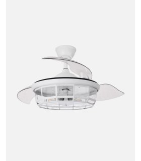 Ventilador Tornado 107 cm Blanco con aspas retráctiles