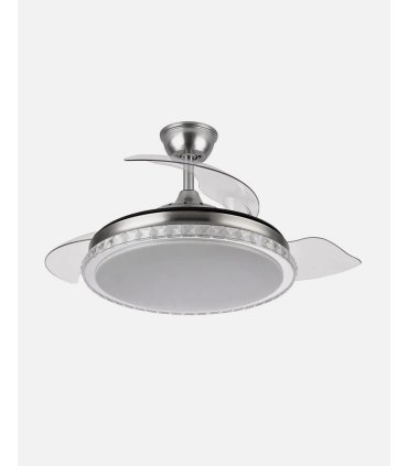 Ventilador Biliku 107 cm Níquel con aspas retráctiles