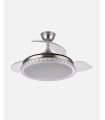 Ventilador Biliku 107 cm Niquel con aspas retráctiles