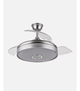 Ventilador Matanuska 108 cm Niquel con aspas retráctiles