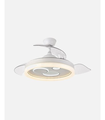 Ventilador Turia 107 cm Blanco  con aspas retráctiles