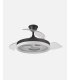 Ventilador Turia 107 cm Negro/blanco con aspas retráctiles
