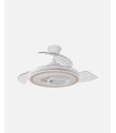 Ventilador Sultan 107 cm Blanco/haya con aspas retráctiles
