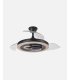 Ventilador Sultan 107 cm negro/madera con aspas retráctiles