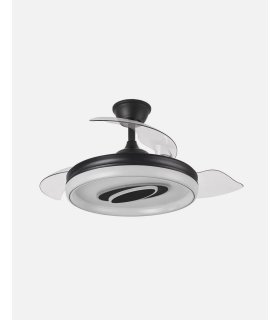 Ventilador Maracana 107 cm negro con aspas retráctiles