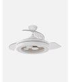 Ventilador Cupido 107 cm blanco/haya con aspas retráctiles