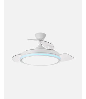 Ventilador Cacique 107 cm Blanco con aspas retráctiles