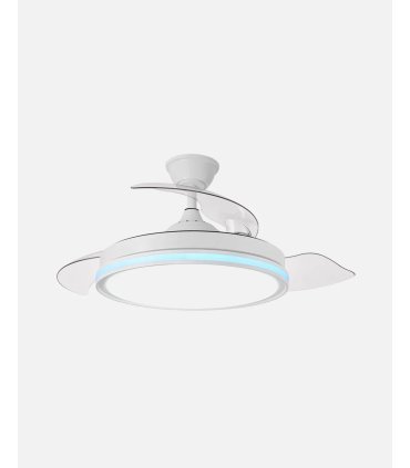 Ventilador Cacique 107 cm Blanco con aspas retráctiles