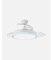 Ventilador Cacique 107 cm blanco con aspas retráctiles