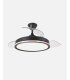 Ventilador Cacique 107 cm negro con aspas retráctiles