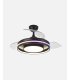 Ventilador Pitufo 107 cm negro con aspas retráctiles