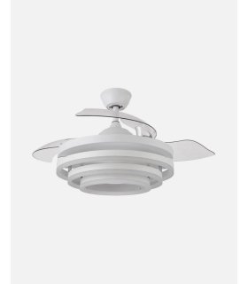 Ventilador Kai 107 cm Blanco con aspas retráctiles