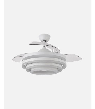 Ventilador Kai 107 cm Blanco con aspas retráctiles