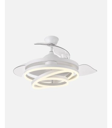 Ventilador Kai 107 cm Blanco con aspas retráctiles