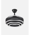 Ventilador Kai 107 cm negro con aspas retráctiles