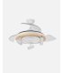 Ventilador Gladiator  107 cm blanco/haya con aspas retráctiles