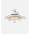 Ventilador Gladiator  107 cm blanco/haya con aspas retráctiles