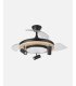 Ventilador Gladiator  107 cm negro/madera con aspas retráctiles