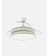 Ventilador Decor 108 cm blanco/blanco Plata con aspas retráctiles