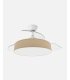 Ventilador Boga 108 cm Blanco/beis con aspas retráctiles
