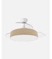 Ventilador Boga 108 cm blanco/beis con aspas retráctiles