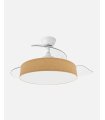 Ventilador Boga 108 cm blanco/amarillo con aspas retráctiles