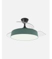 Ventilador Boga 108 cm negro/verde con aspas retráctiles
