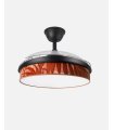 Ventilador Moda 91 cm negro/hoja caldera  con aspas retráctiles