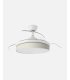 Ventilador Moda 91 cm blanco/cañizo blanco  con aspas retráctiles