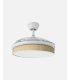 Ventilador Moda 91 cm blanco/cañizo claro  con aspas retráctiles