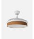 Ventilador Moda 91 cm blanco/naranja  con aspas retráctiles