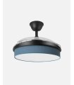 Ventilador Moda 91 cm negro/azul  con aspas retráctiles