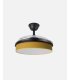Ventilador Moda 91 cm negro/amarillo con aspas retráctiles