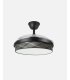 Ventilador Moda 91 cm negro/tetris gris con aspas retráctiles