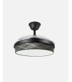 Ventilador Moda 91 cm negro/tetris gris con aspas retráctiles