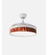 Ventilador Moda 108 cm blanco/hoja caldera con aspas retráctiles