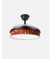 Ventilador Moda 108 cm negro/hoja caldera con aspas retráctiles